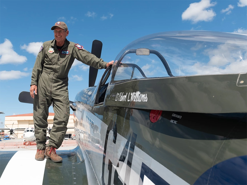 WHEN THE OLD MEETS THE NEW: WWII FIGHTER PILOT WHO FLEW THE